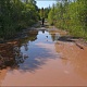 6. На дороге цветные лужи